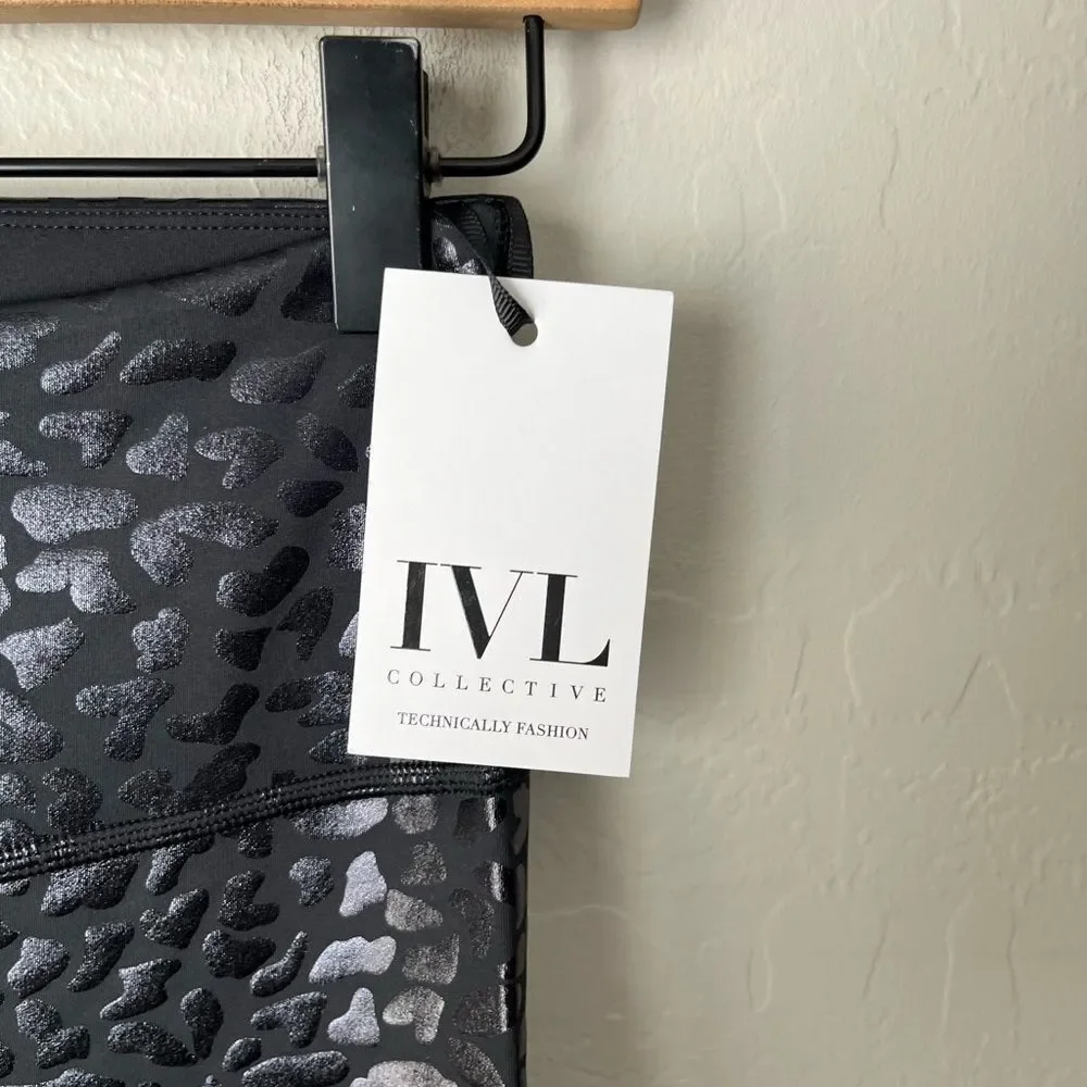 IVL Collective Chi Chi Animal Print Shimmer Leggings NWT